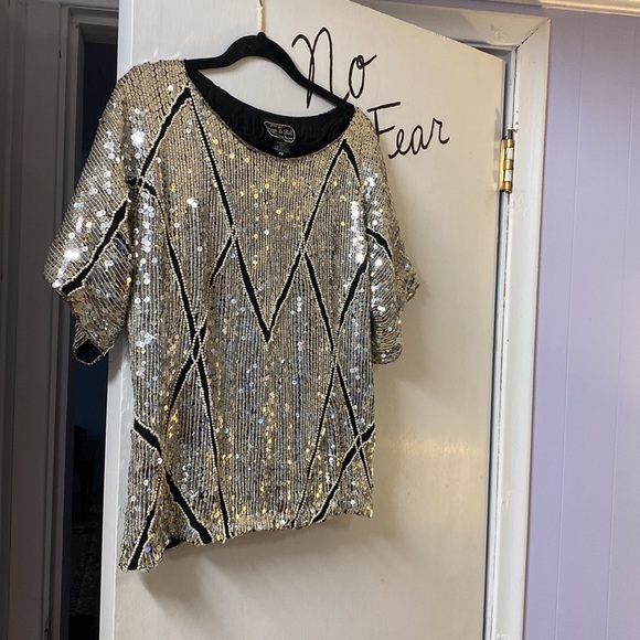 Joseph Le Bon Sequin Top Vintage STUNNING - Picture 8 of 11